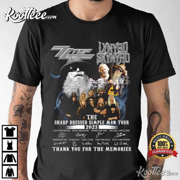 Zz Top And Lynyrd Skynyrd The Sharp Dressed Simple Man Tour T-Shirt