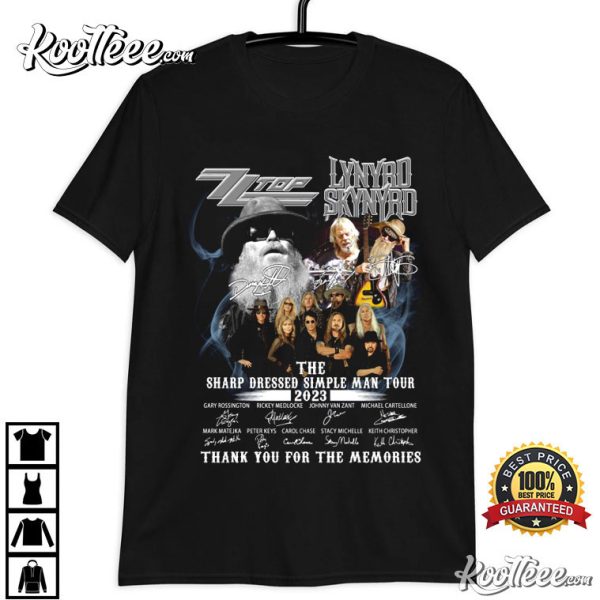 Zz Top And Lynyrd Skynyrd The Sharp Dressed Simple Man Tour T-Shirt