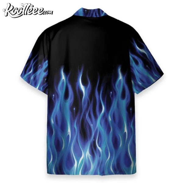 Rod Blue Flame Bowling Hawaiian Shirt