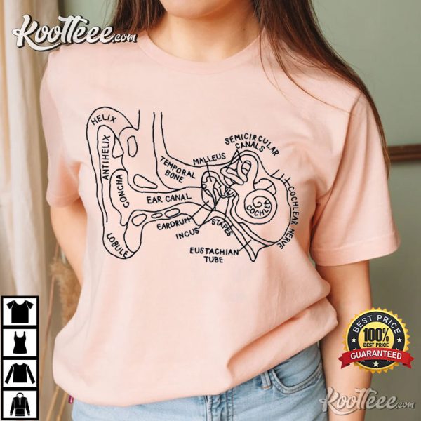 Ear Anatomy Audiology Nurse T-Shirt