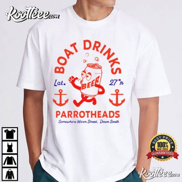 Boat Drinks Jimmy Buffett T-Shirt