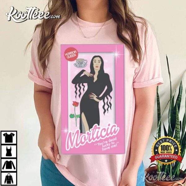 Morticia Barbie Horror Queen Addams Family T-Shirt