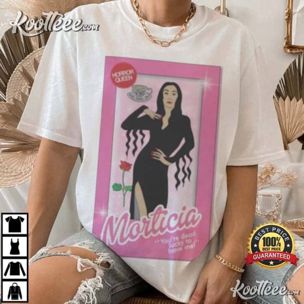 Morticia Barbie Horror Queen Addams Family T-Shirt