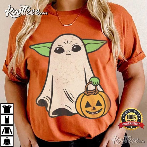 Baby Yoda Ghost Halloween T-Shirt