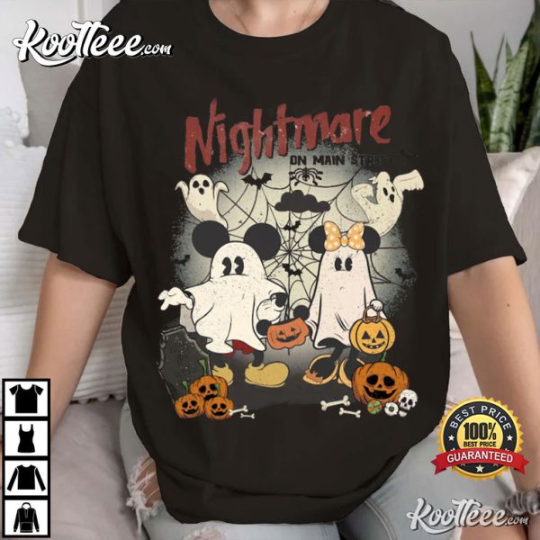Halloween Mickey Minnie Nightmare On The Main Street T-Shirt