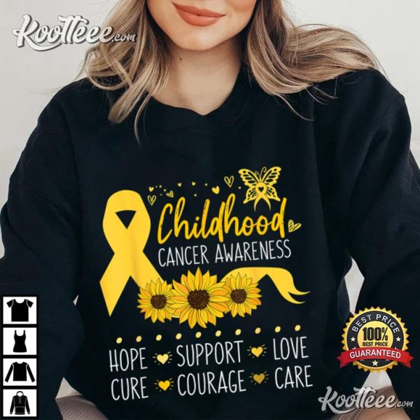 Childhood Cancer Awareness Support Family T-Shirt