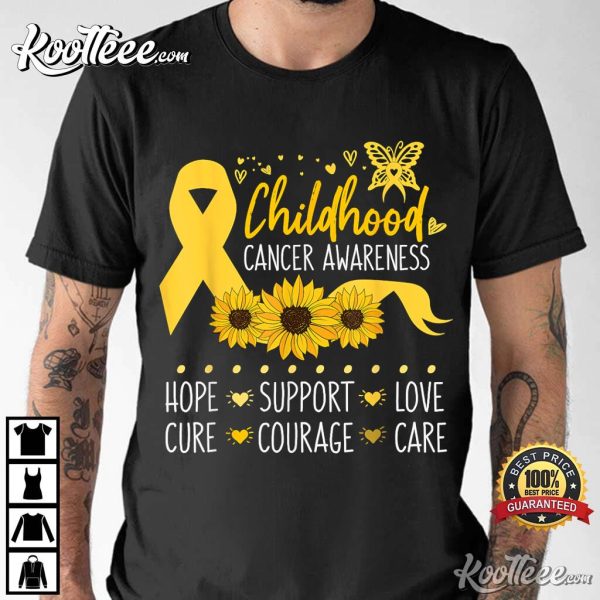 Childhood Cancer Awareness Support Family T-Shirt