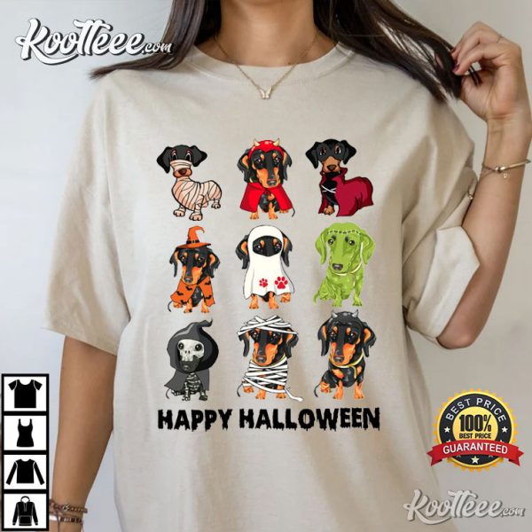 Dachshund Ghost Halloween T-Shirt