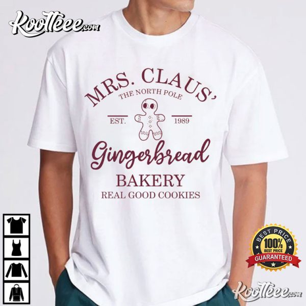 Mrs Clause Gingerbread Christmas Gift T-Shirt