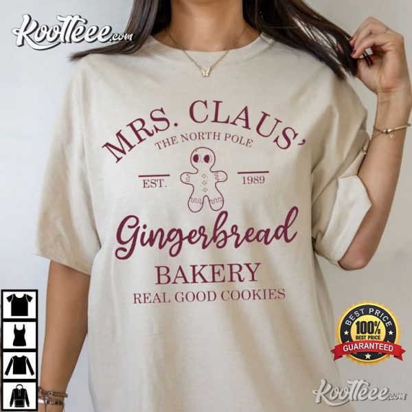 Mrs Clause Gingerbread Christmas Gift T-Shirt