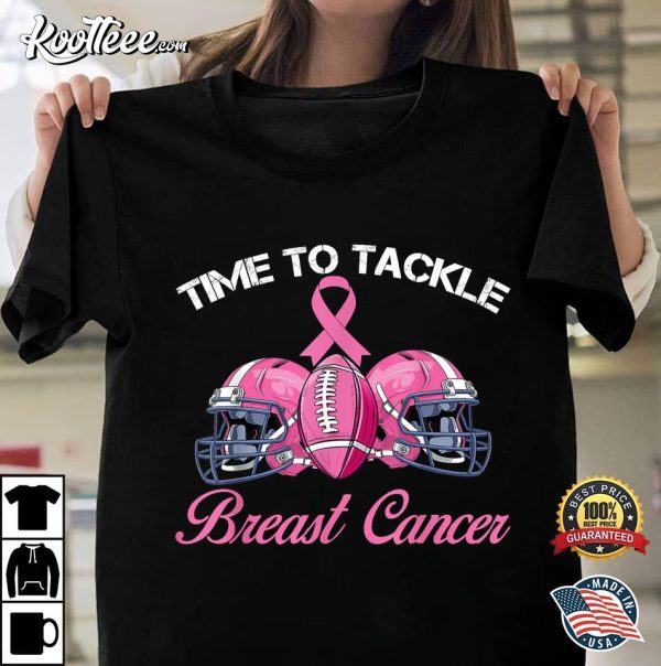 Football Time To Tackle Breast Cancer Awareness T-Shirt