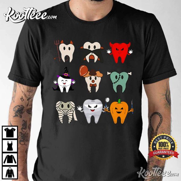Teeth Spooky Halloween Dentist T-Shirt