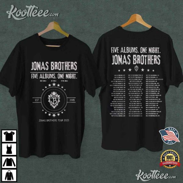 Jonas Brothers Five Albums One Night T-Shirt