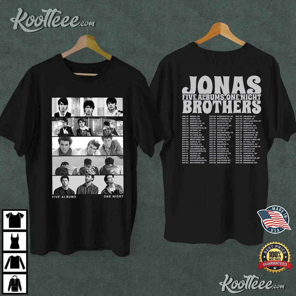Jonas Brothers Five Albums One Night Tour T-Shirt