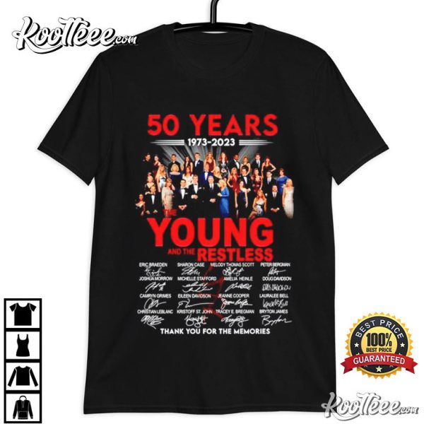 The Young And The Restless 50 Years 1973-2023 Signatures T-Shirt