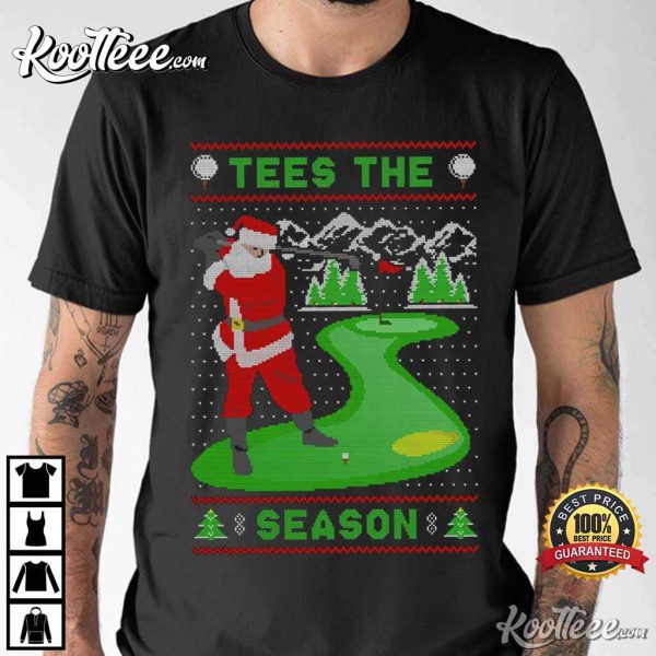 Tees The Season Golf Santa Xmas T-Shirt