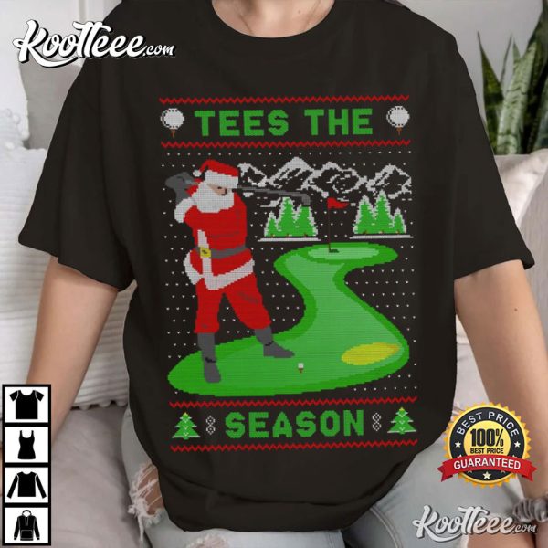 Tees The Season Golf Santa Xmas T-Shirt