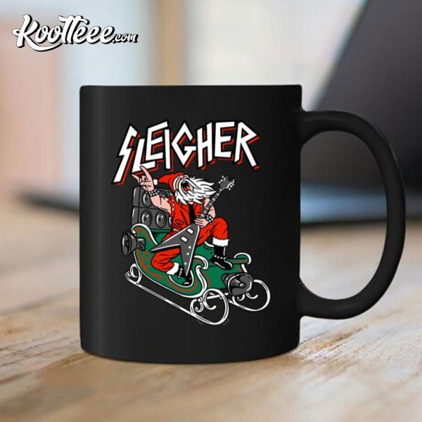 Christmas Sleigher Heavy Metal Santa T-Shirt