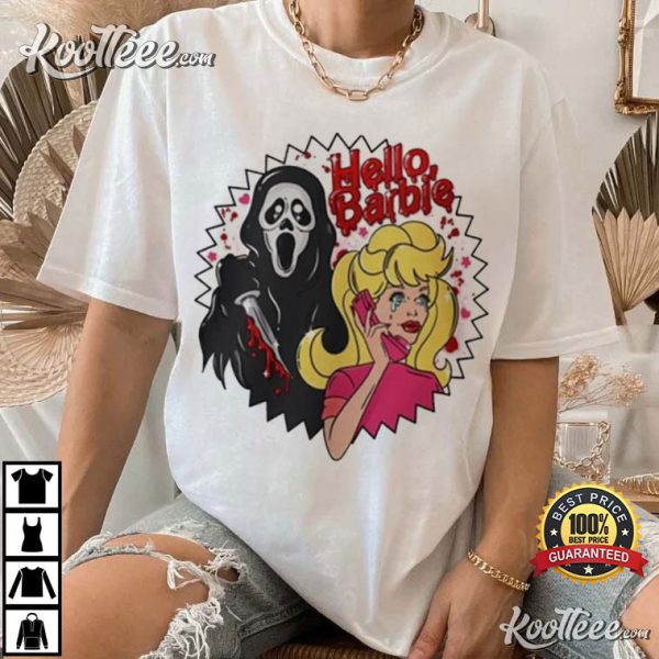 Barbie Ghost Mask Doll Hello T-Shirt