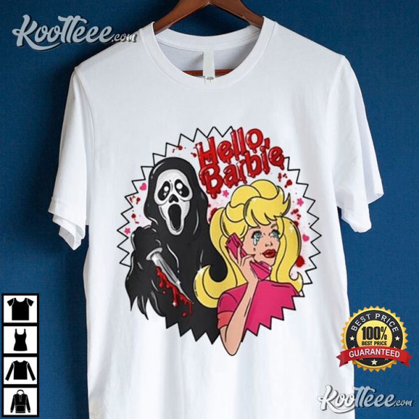 Barbie Ghost Mask Doll Hello T-Shirt