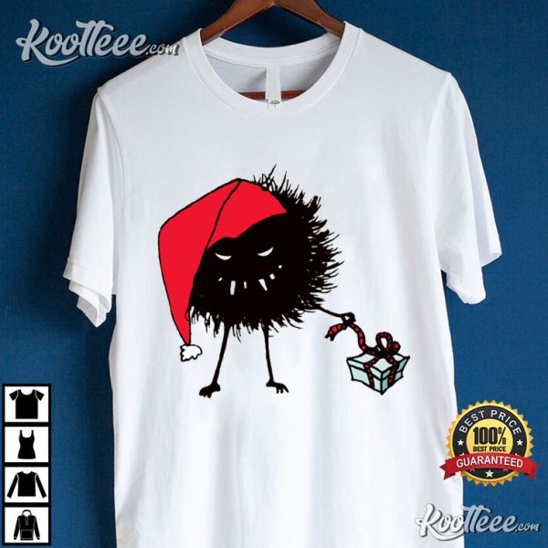 Cute Goth Bug With Present Christmas T-Shirt
