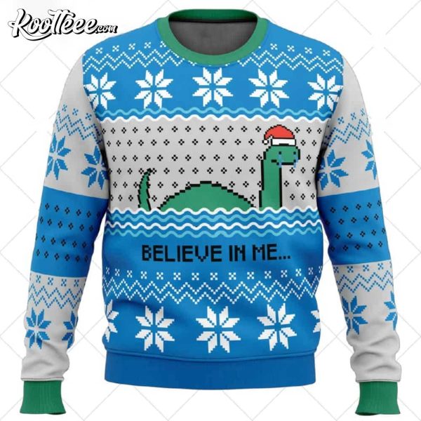 Nessie Believe In Me Christmas Ugly Sweater