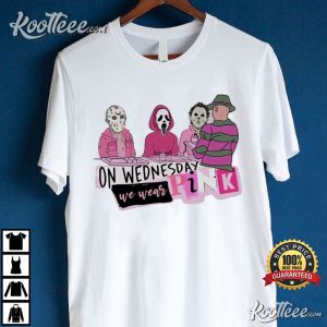 Horror Killers on Wednesday We Wear Pink T Shirt (4)