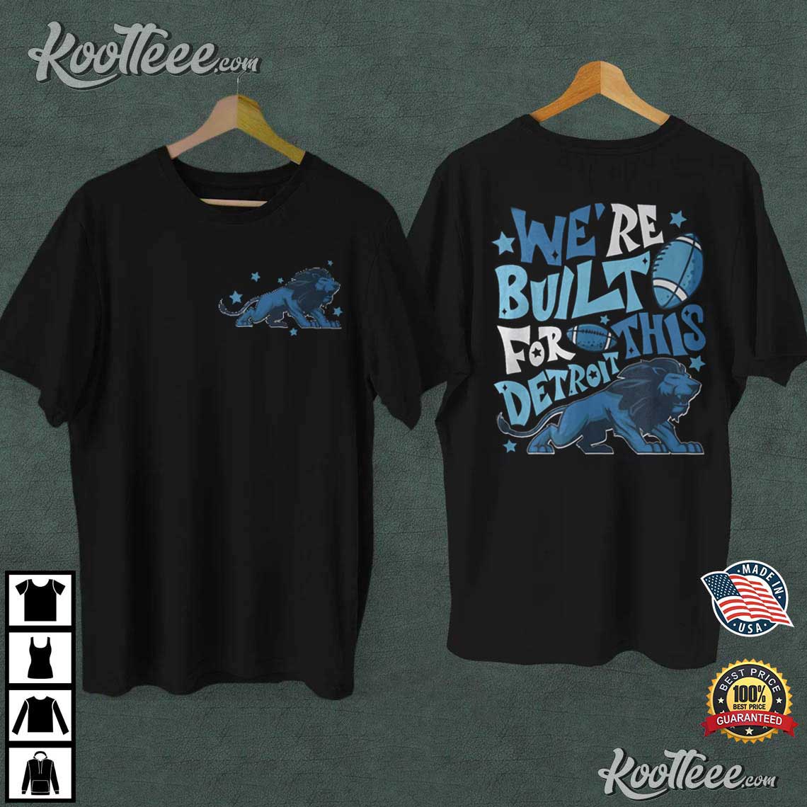 Detroit Lions We're Built For This T-Shirt