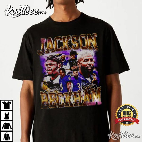 Lamar Jackson OBJ Odell Beckham Jr Baltimore Football T-Shirt