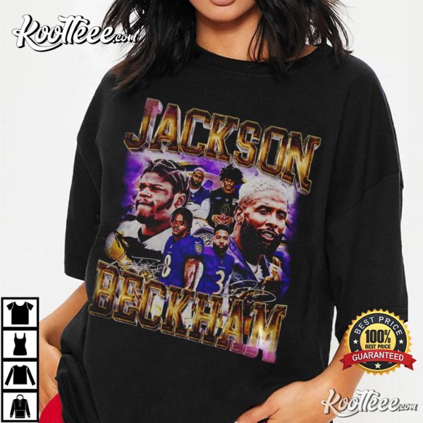 Lamar Jackson OBJ Odell Beckham Jr Baltimore Football T-Shirt