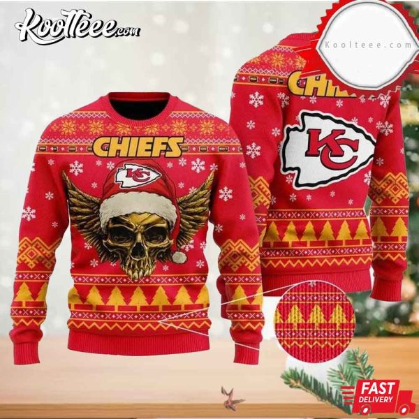 Kansas City Chiefs Skull Xmas Christmas Ugly Sweater