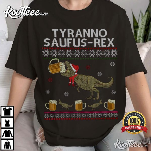 T-Rex Jumper Christmas Ugly T-Shirt