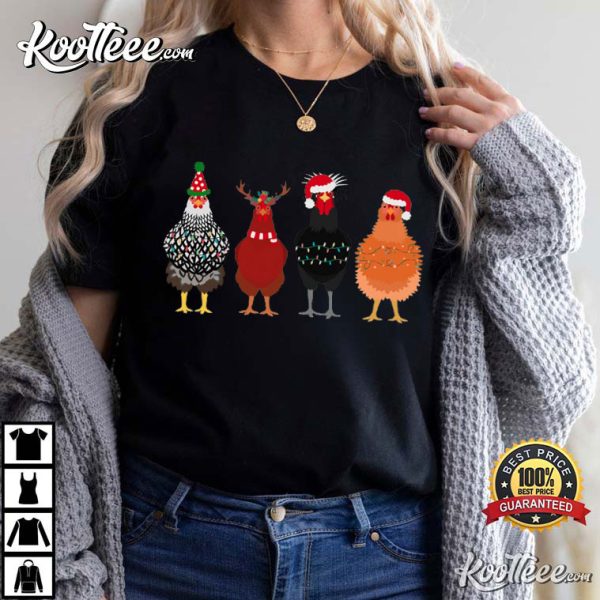 Christmas Chickens Funny T-Shirt