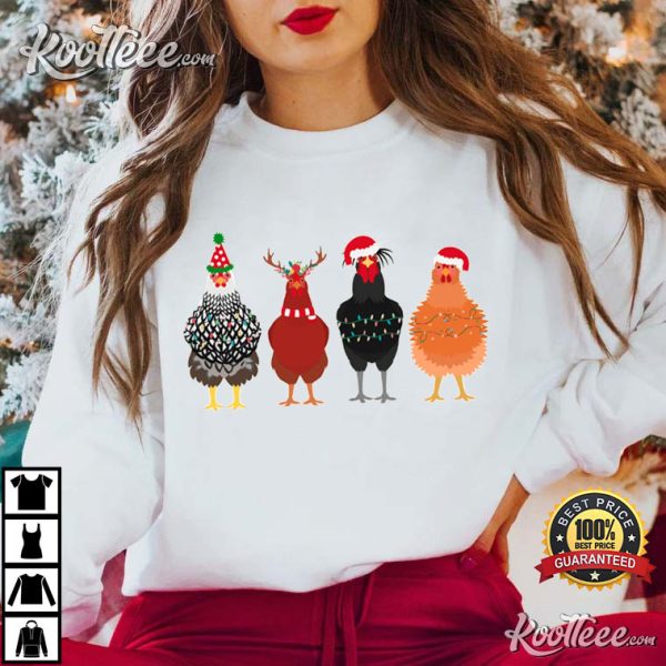 Christmas Chickens Funny T-Shirt