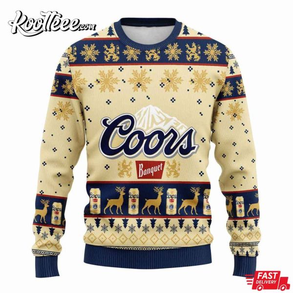 Coors Banquet Beer Ugly Christmas Sweater