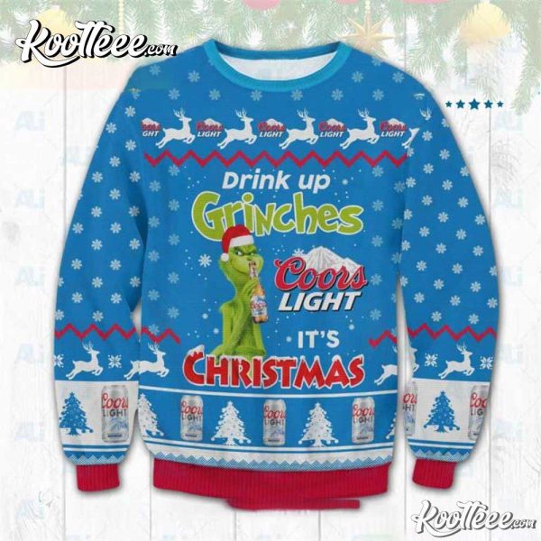 Grinches Drink Up Coors Light Ugly Sweater