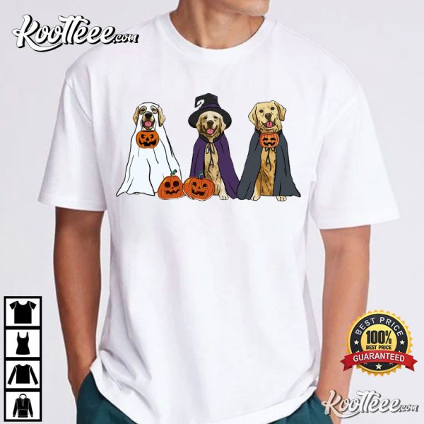 Halloween Golden Retriever Ghost Dogs T-Shirt