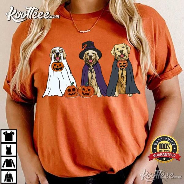 Halloween Golden Retriever Ghost Dogs T-Shirt