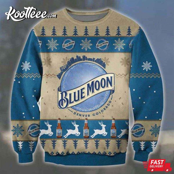 Blue Moon Belgian White Wheat Ale Beer Ugly Sweater