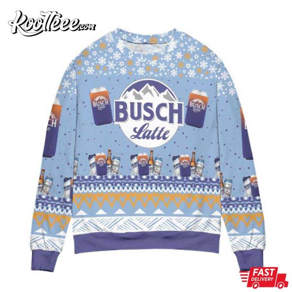 Busch Latte Beer Christmas Ugly Sweater