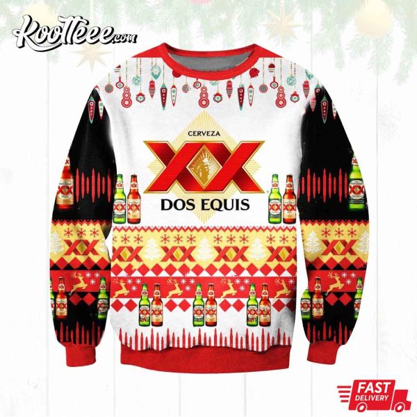 XX Dos Equis Cerveza Beer Ugly Christmas Sweater