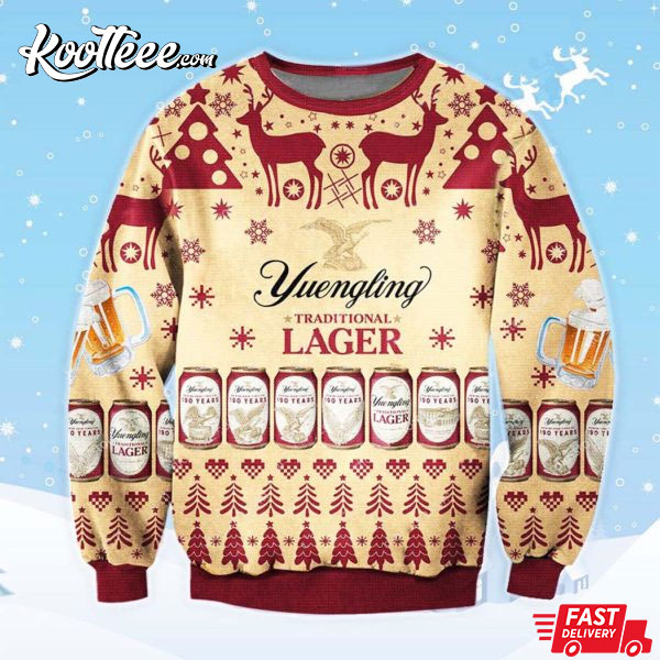 Yuengling Traditional Lager Beer Deer Ugly Sweater