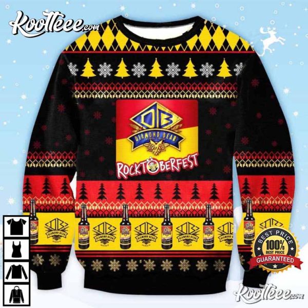 Diamond Bear Rrocktoberfest Ugly Christmas Sweater