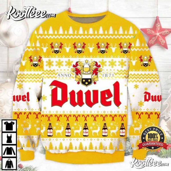 Duvel Beer Belgian Golden Ale Ugly Christmas Sweater
