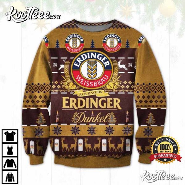 Erdinger Dunkel Beer Ugly Christmas Sweater