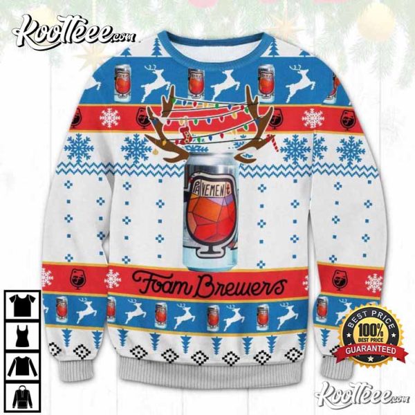 Foam Brewers Beer Ugly Christmas Sweater