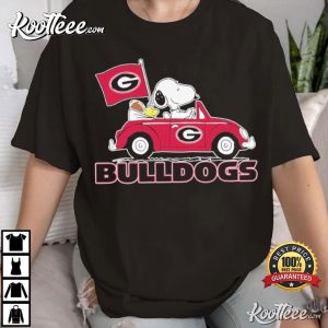 Peanuts Snoopy And Woodstock San Francisco 49ers On Car Shirt