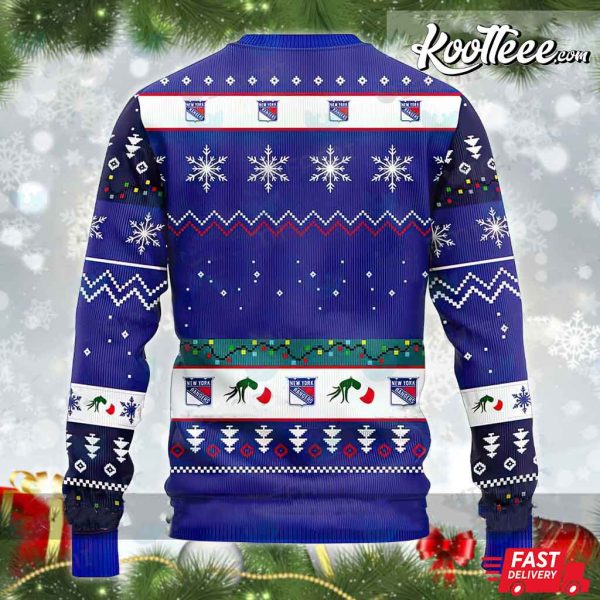 NY Rangers Grinch Ugly Sweater