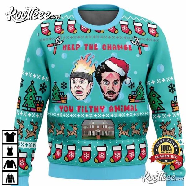 Keep The Change Home Alone Ugly Christmas Sweater