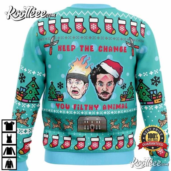 Keep The Change Home Alone Ugly Christmas Sweater